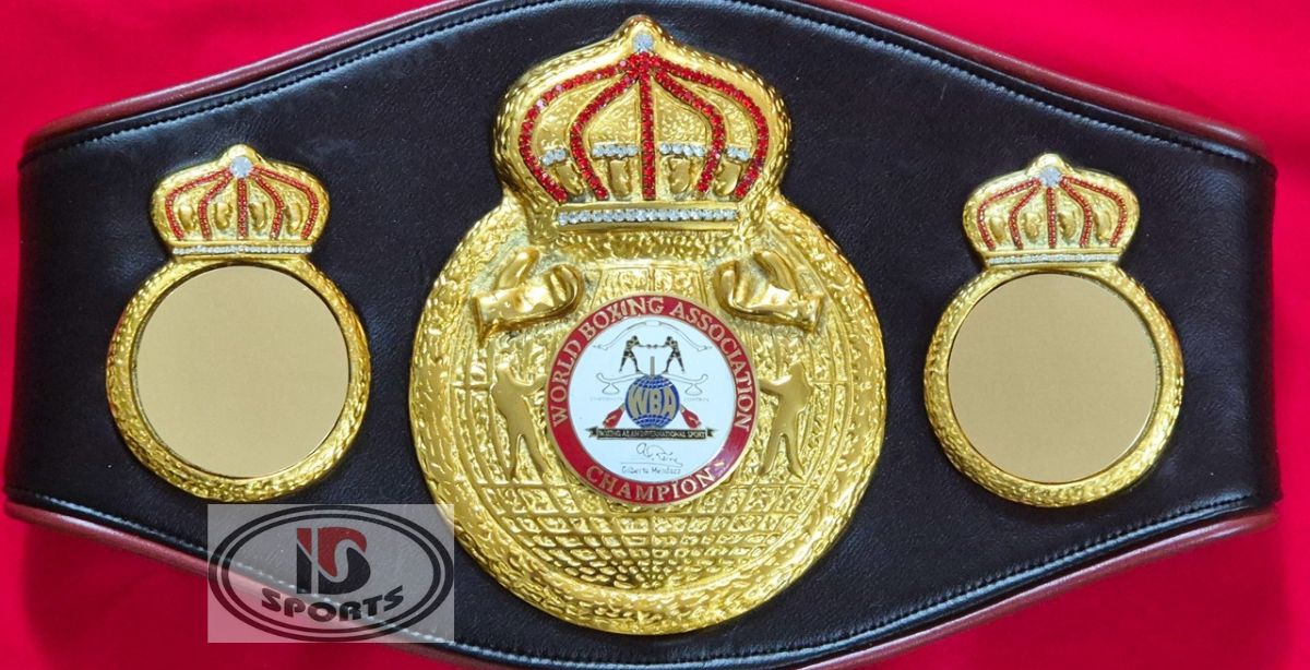 WBA Close Crown championship belt replica with closed-crown center plate design