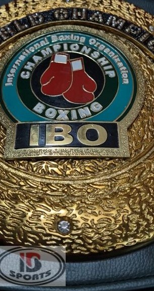 IBO Ibrahim Sports - 4 IBO World Championship belt replica, strap detail