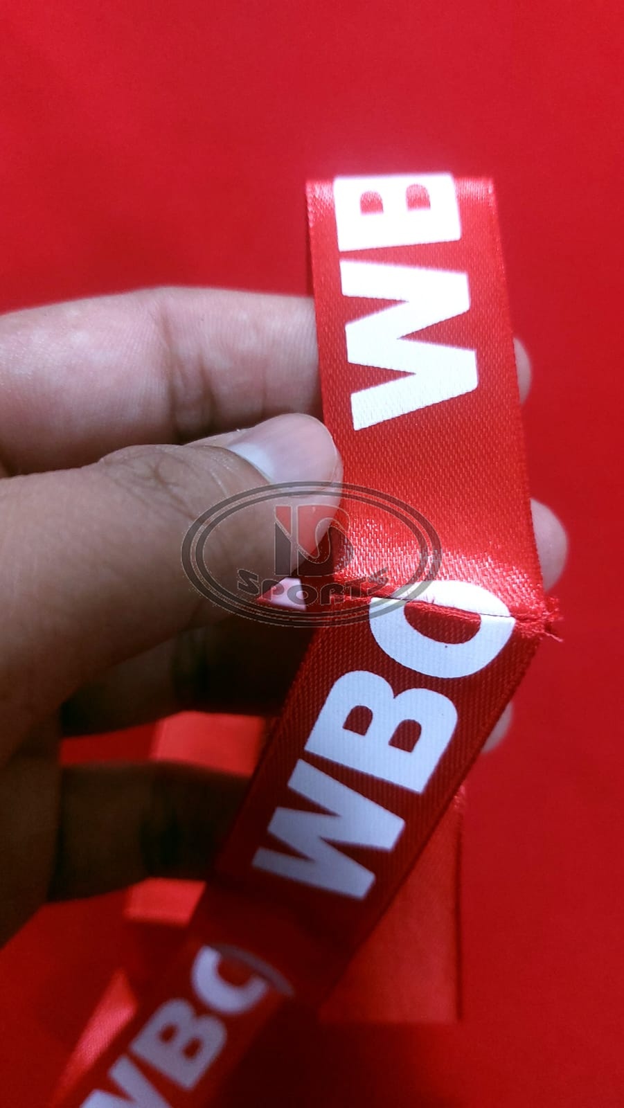 WBO custom brass medal, reverse side