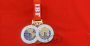 IBF custom brass medal with ribbon