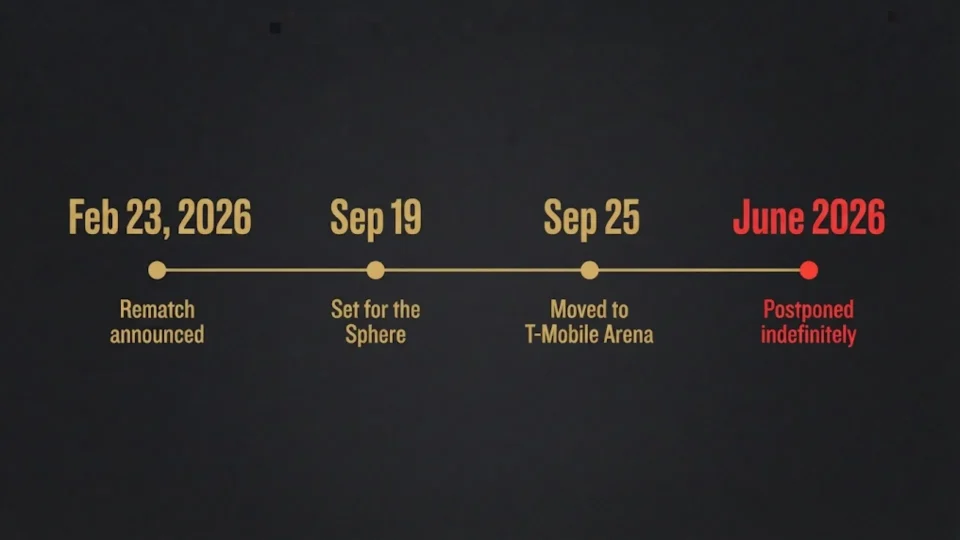 Mayweather vs Pacquiao 2026 rematch timeline from the Netflix announcement to the indefinite postponement