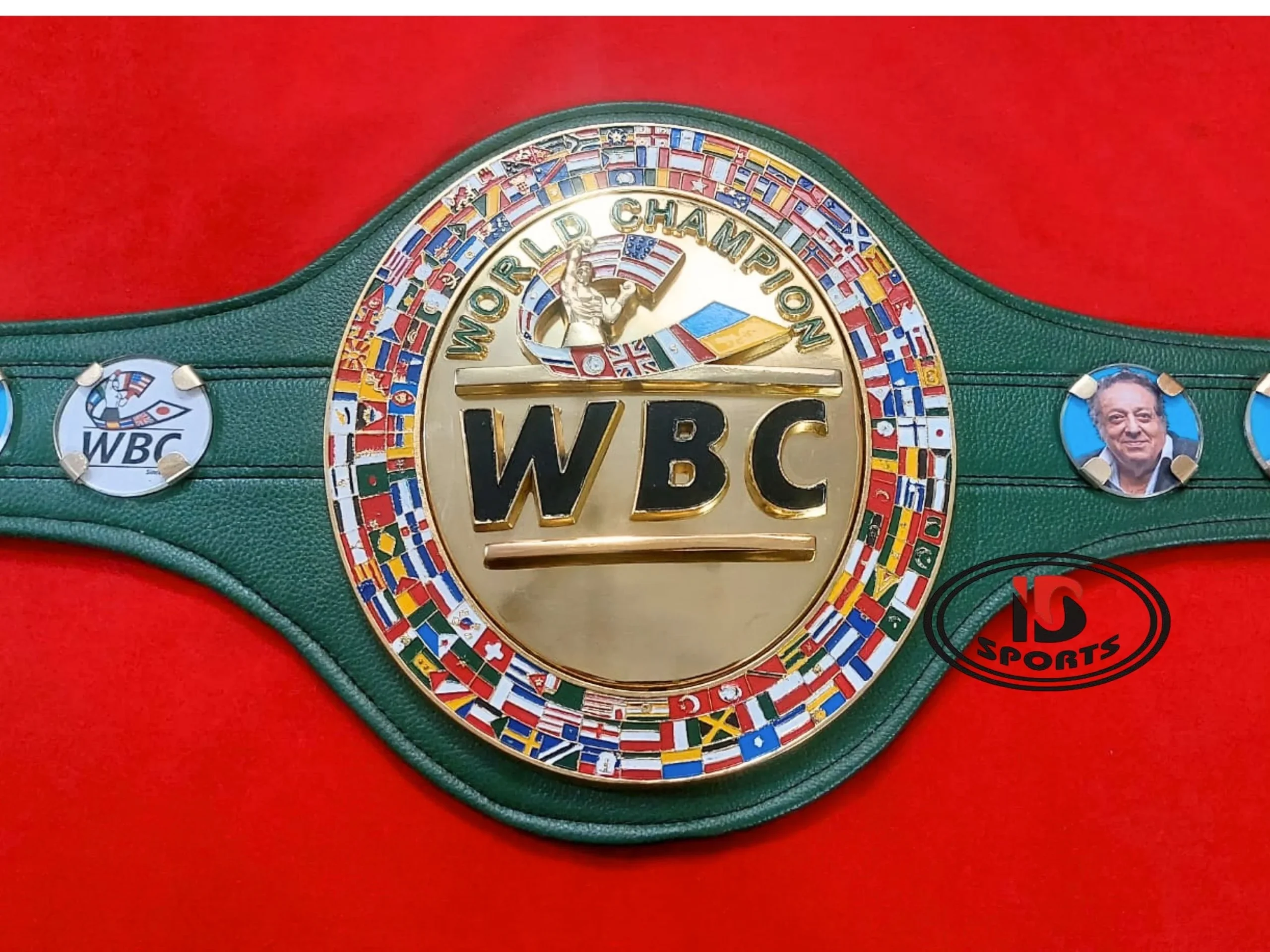 WBC Style Championship Belt, World Boxing Council Style Boxing Belt with Ukraine Flag Ribbon and Custom Photo Medallions